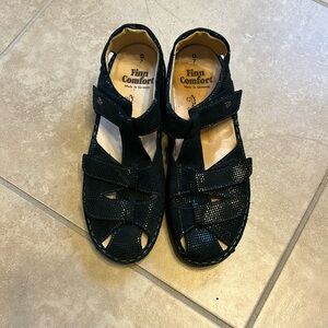 Finn comfort black glittery sandal
